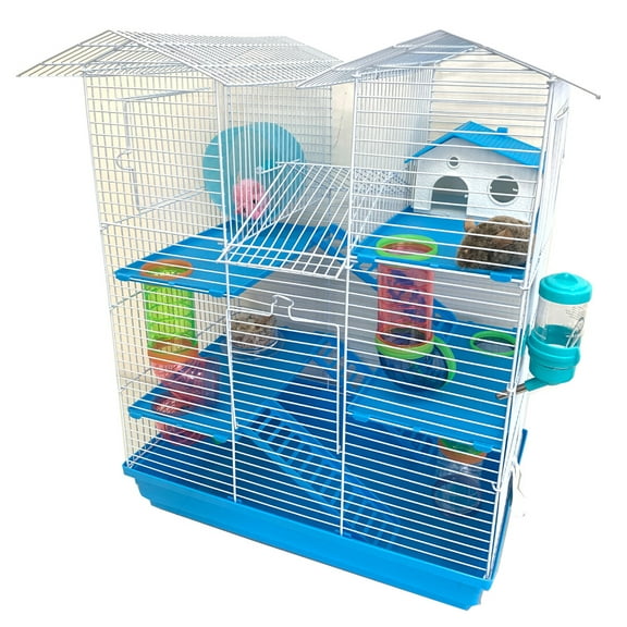 5-Level Large Twin Tower Syrian Hamster Habitat Gerbil Degu Mice Rat Home Cage