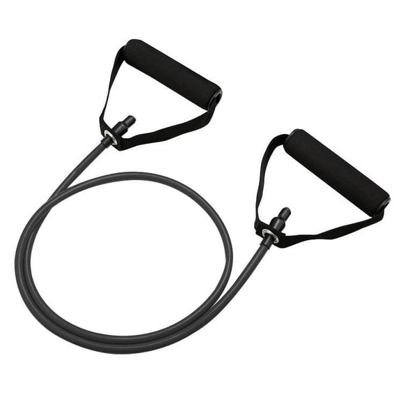 5-Level Resistance Band with Foam Handles (10-30LB) | TPE Full-Body Workout Fitness Cord for Arms, Shoulders, Legs & Core (5 Colors, Portable Home/Gym Exercise Rope)