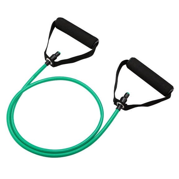5-Level Resistance Band with Foam Handles (10-30LB) | TPE Full-Body Workout Fitness Cord for Arms, Shoulders, Legs & Core (5 Colors, Portable Home/Gym Exercise Rope)