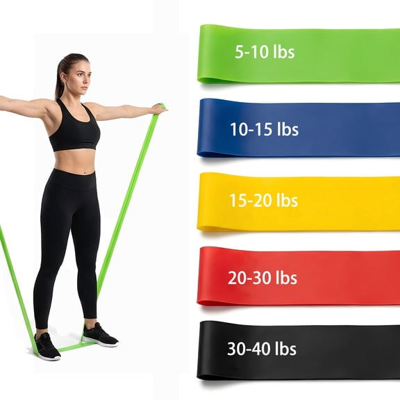 5 Level TPE Resistance Bands Set, Workout Bands Resistance Bands for Exercise, Exercise Bands Resistance Bands Set for Physical Therapy, Stretch Bands, Companion for Home Gym