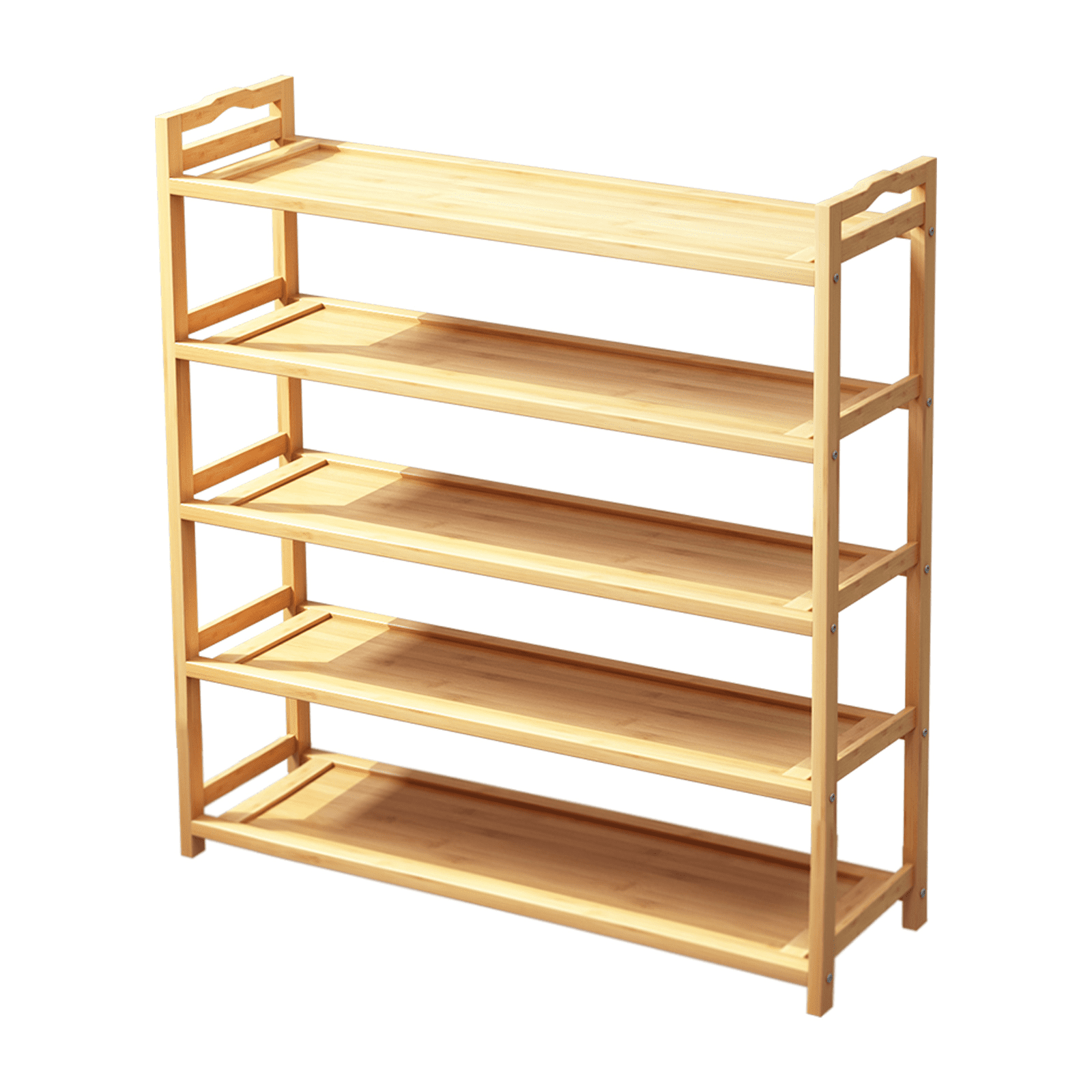 Shoe Level Rack 5 Levels Bamboo Shoe Rack Storage, Freestanding Bamboo Shoe Rack ...