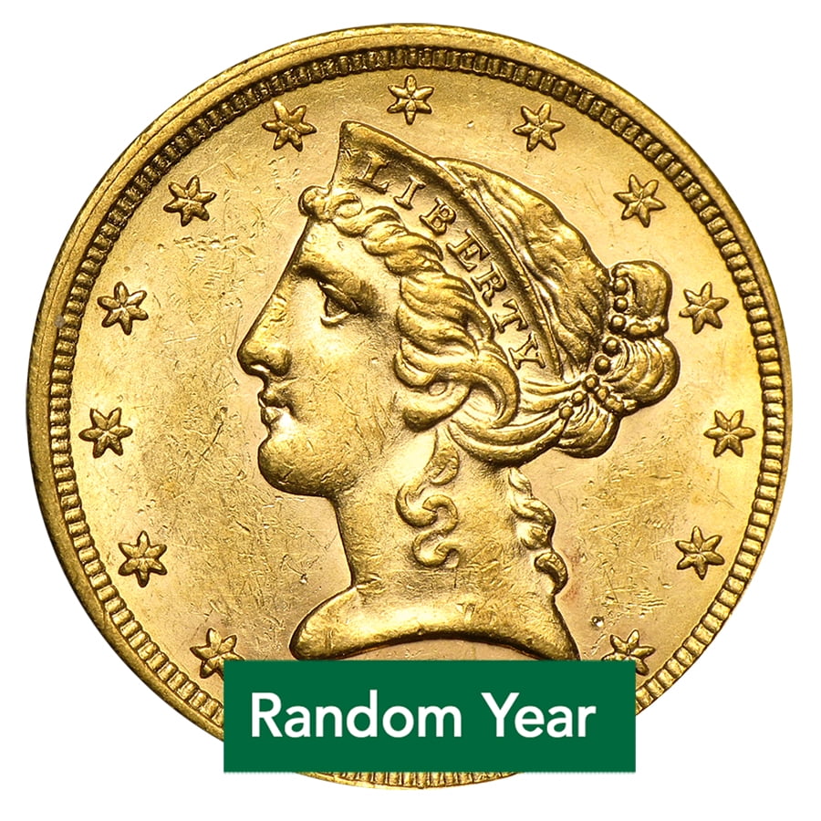 $5 Liberty Gold Half Eagle AU - Random Year