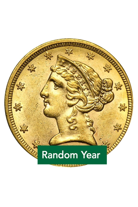 $5 Liberty Gold Half Eagle AU - Random Year