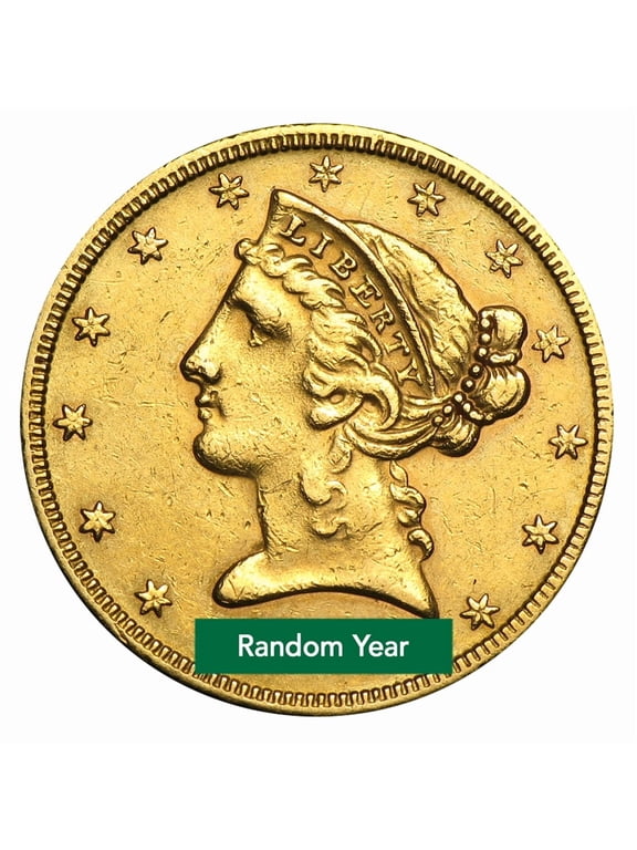 $5 Liberty Gold Half Eagle - Cleaned
