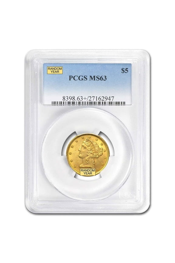 $5 Liberty Gold Half Eagle MS-63 PCGS