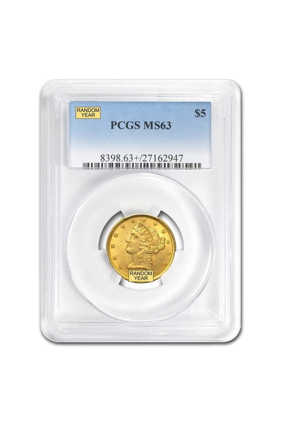 $5 Liberty Gold Half Eagle MS-63 PCGS