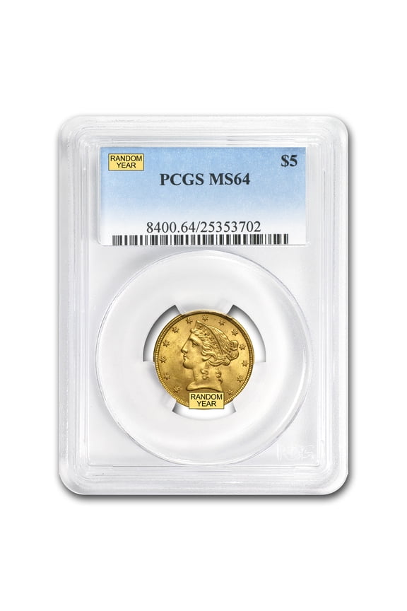 $5 Liberty Gold Half Eagle MS-64 PCGS