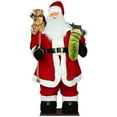 thumbnail image 1 of 5' Life-Size Deluxe Animated Musical Inflatable Santa Claus Christmas Figure, 1 of 7