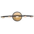 thumbnail image 1 of E23163-75BKGLD-ET2 Lighting-Button 5 Light Bath Vanity Approved for Damp Locations-23.75 Inches wide by 7 inches high, 1 of 4