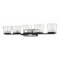 thumbnail image 1 of 5 Light Bath Vanity In Craftsman Industrial Style 42.5 Inches Wide By 7.5 Inches High-Matte Black/Chrome Finish Z-Lite 475-5V-Mb-Ch, 1 of 3