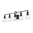 thumbnail image 1 of 5 Light Bath Vanity In Industrial Style-12.25 Inches Tall And 40.5 Inches Wide Z-Lite 734-5V-Mb, 1 of 5