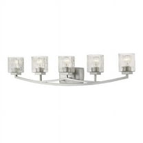 5 Light Bath Vanity In Metropolitan Style 40 Inches Wide By 8 Inches High-Brushed Nickel Finish Z-Lite 1929-5V-Bn