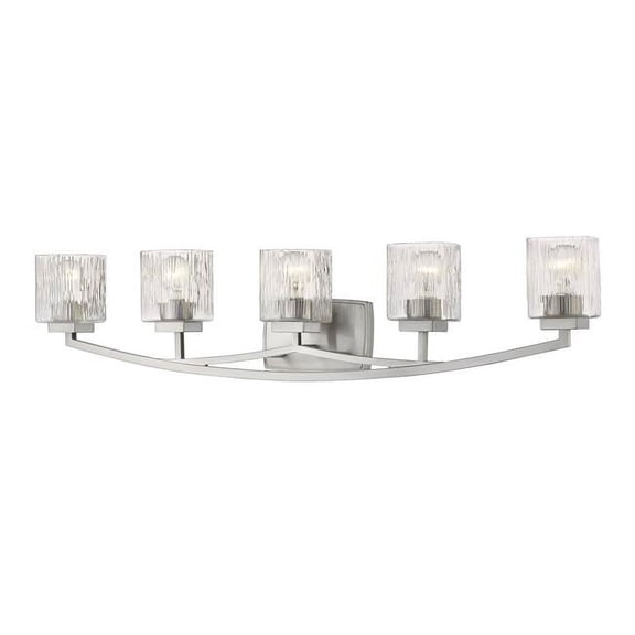 5 Light Bath Vanity In Metropolitan Style 40 Inches Wide By 8 Inches High-Brushed Nickel Finish Z-Lite 1929-5V-Bn