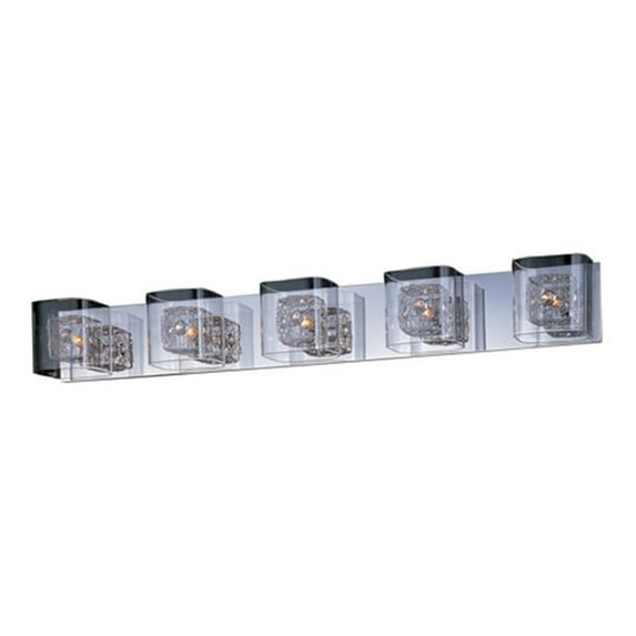 -5 Light Bath Vanity In Modern Style-39 Inches Wide By 5.25 Inches High-Polished Chrome Finish-Chrome Shade Color Et2 Lighting E22835-18Pcpc