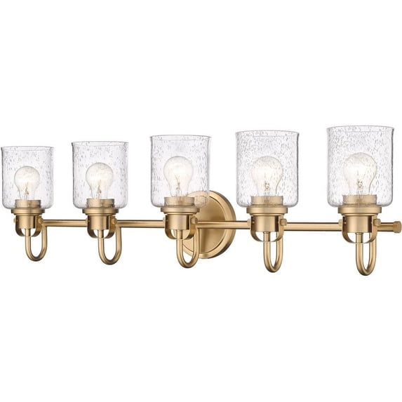 340-5V-HG-Z-Lite-Kinsley - 5 Light Bath Vanity In Transitional Style-9.5 Inches Tall and 35 Inches Wide-Heirloom Gold Finish