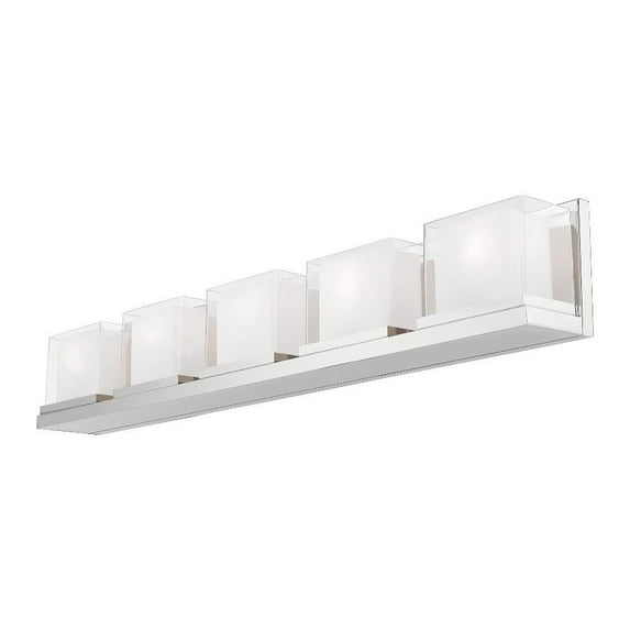 5 Light Bathroom Light Fixture in Modern Style 42 inches Wide By 6.75 inches High Bailey Street Home 218-Bel-2944394