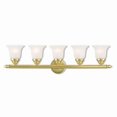 thumbnail image 1 of 5 Light Bathroom Light in Traditional Style 32 inches Wide By 8 inches High-Polished Brass Finish Bailey Street Home 218-Bel-2120486, 1 of 1