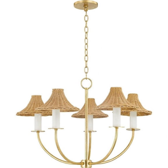5 Light Chandelier-19.75 inches Tall and 30.25 inches Wide Bailey Street Home 735-Bel-5180192