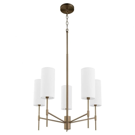 5 Light Chandelier-25.25 inches Tall and 23.5 inches Wide-Dark Brass Finish Bailey Street Home 183-Bel-5055163