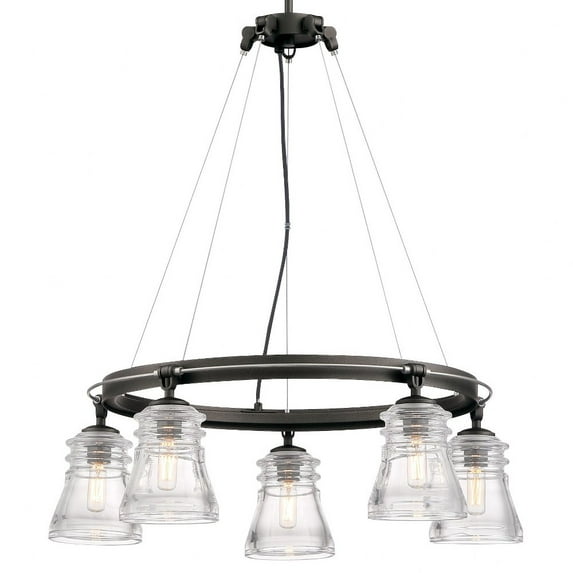 2736-709-Minka Lavery-Graham Avenue - 5 Light Chandelier-26 Inches Tall and 26 Inches Wide -Traditional Installation
