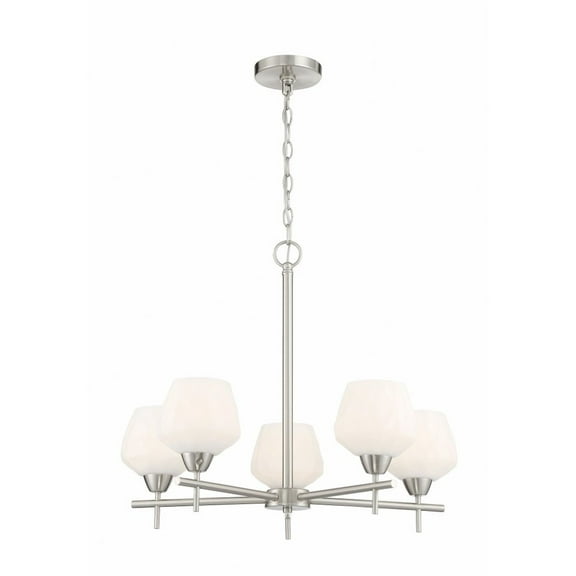 5 Light Chandelier-Brushed Nickel Finish -Traditional Installation Minka Lavery 2175-84