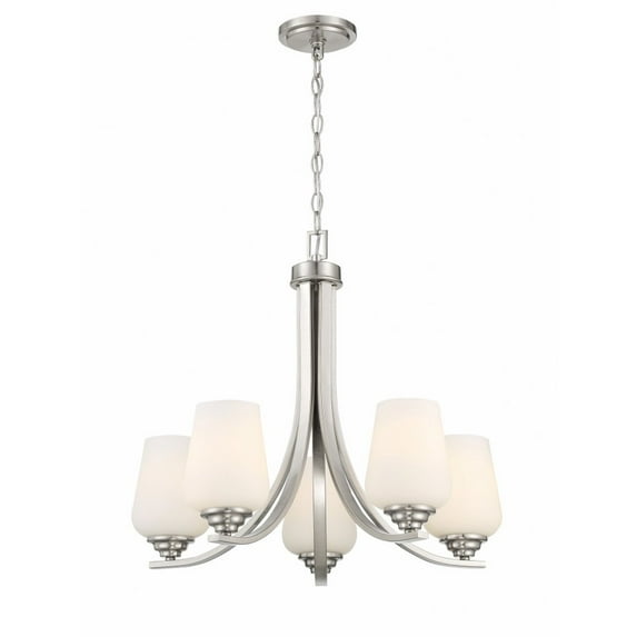 5 Light Chandelier-Brushed Nickel Finish -Traditional Installation Minka Lavery 4925-84