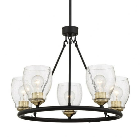 5 Light Chandelier In 24-Coal/Stained Brass Finish    -Traditional Installation Minka Lavery 2435-878