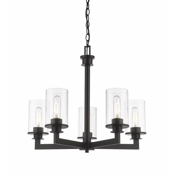 5 Light Chandelier In Art Moderne Style 24 Inches Wide By 22 Inches High     -Traditional Installation Z-Lite 462-5Brz