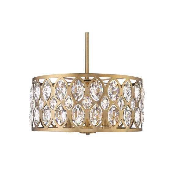 5 Light Chandelier In Metropolitan Style 19.75 Inches Wide By 9 Inches High-Heirloom Brass Finish Z-Lite 6010-20Hb