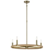 5 Light Chandelier-Soft Brass Finish Bailey Street Home 57-Bel-4423379
