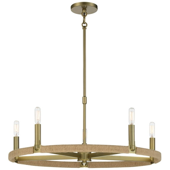 5 Light Chandelier-Soft Brass Finish -Traditional Installation Minka Lavery 3865-695