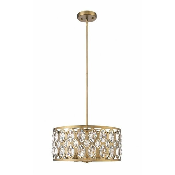5 Light Chandelier in Metropolitan Style 19.75 inches Wide By 9 inches High-Heirloom Brass Finish Bailey Street Home 372-Bel-3173372
