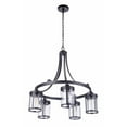 thumbnail image 1 of 5 Light Chandelier in Transitional Style-28 inches Tall and 26.75 Inche Wide-Flat Black Finish Bailey Street Home 139-Bel-4652622, 1 of 1