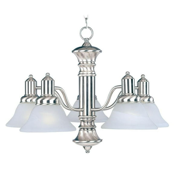 -5 Light Down Light Chandelier in Traditional Style-24.75 inches Wide By 17.75 inches High Bailey Street Home 93-Bel-596487