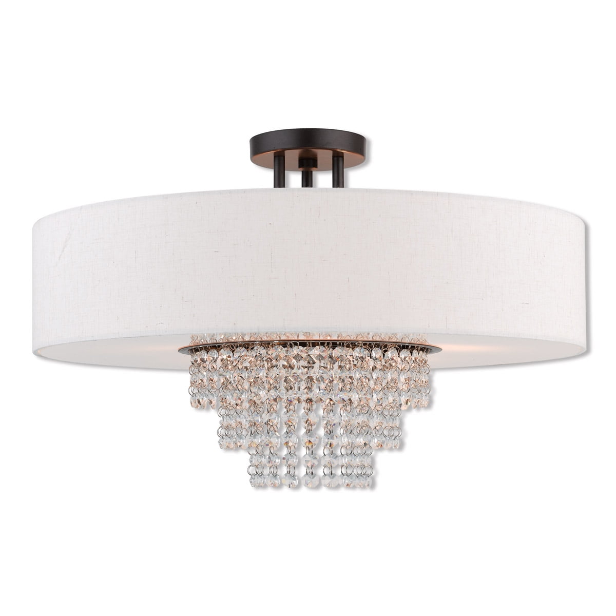 5 Light English Bronze Ceiling Light fixture with Steel base material