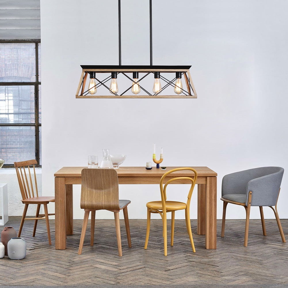 1-Light Glass Pendant Chandelier – Rustic Yellowish-Brown/Red Ceiling Light For Kitchen Island, Living Room, Cafe (11.02" X 3.93", E26 Base)