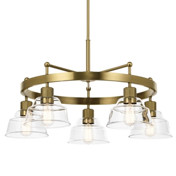 52403BNB Kichler Lighting Eastmont - 5 Light Large Chandelier-Brushed Brass Finish -Traditional Installation