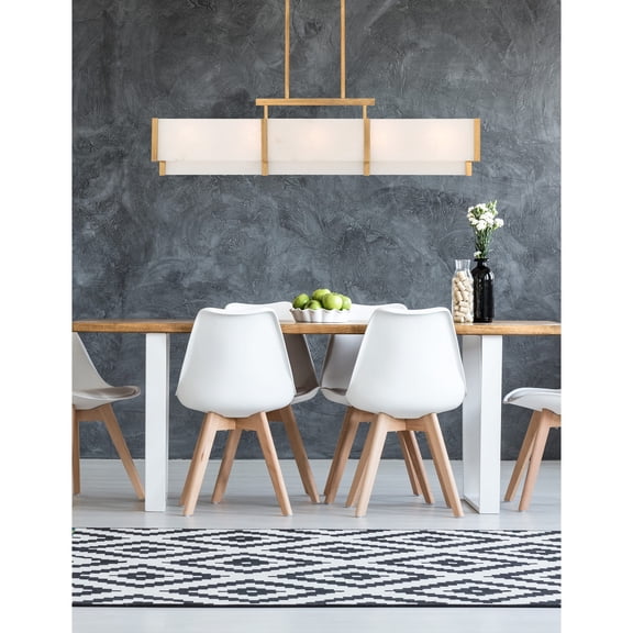 Orleans 5-Light Linear Chandelier in Distressed Gold