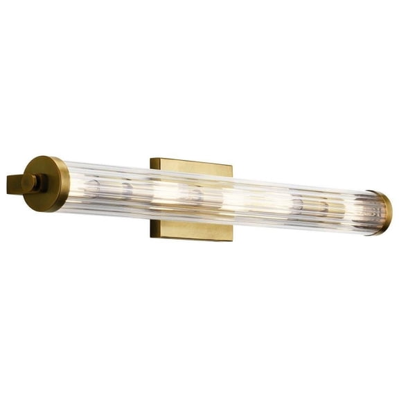 5 Light Linear Large Bathroom Light Fixture in Vintage Industrial Style-4.5 inches Tall and 32 inches Wide Bailey Street Home 147-Bel-3330021