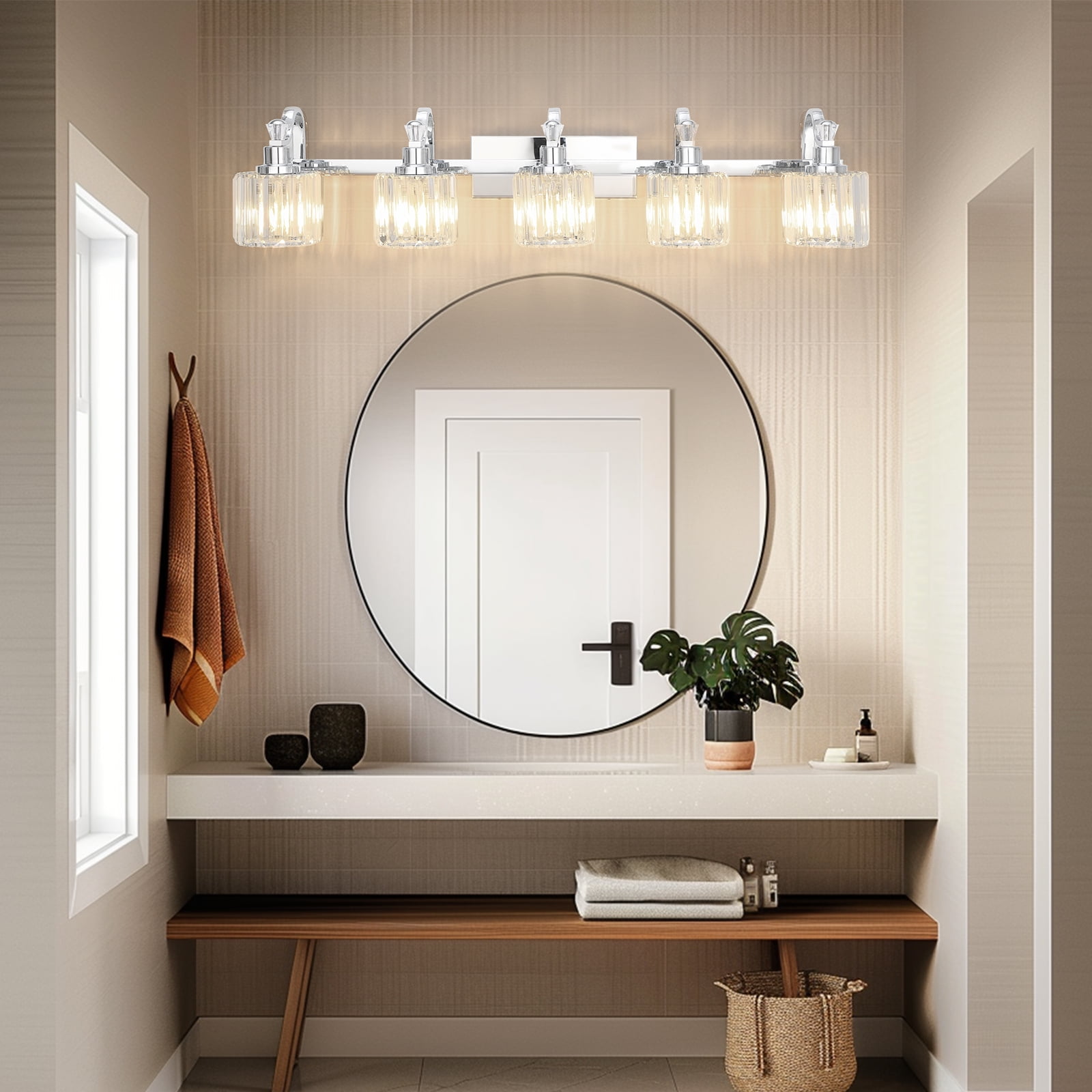 Crystal Bathroom Light Fixturesnull