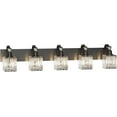 thumbnail image 1 of 5-Light Modern Crystal Bathroom Vanity Lights Black Bathroom Light Fixtures Crystal Vanity Shower Lights Over Mirror, Mirror Glass Crystal Bathroom Vanity Lighting Fixtures, 1 of 7