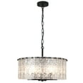 5Light Modern Round Drum Chandelier, Classic Semi Flush Mount