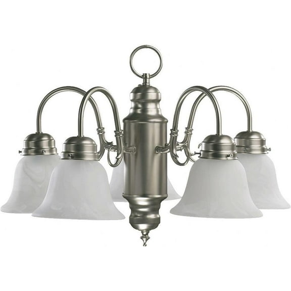 5 Light Nook Pendant in Traditional Style 20 inches Wide By 14 inches High-Satin Nickel Finish Bailey Street Home 183-Bel-3399921