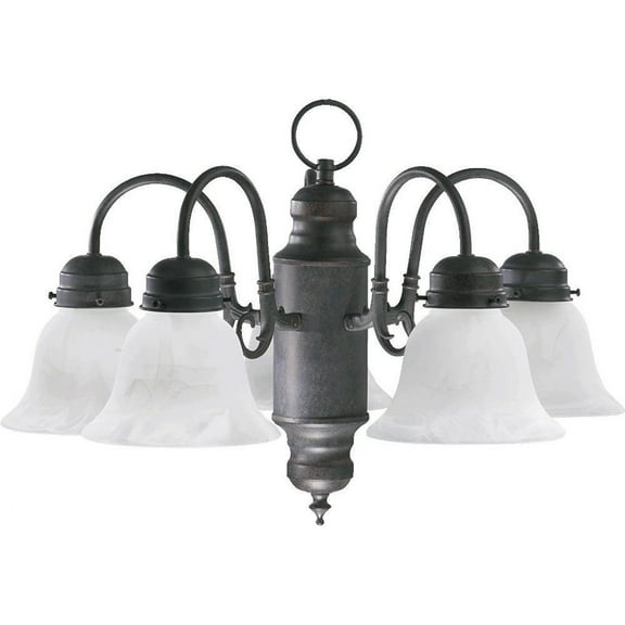5 Light Nook Pendant in Traditional Style 20 inches Wide By 14 inches High-Toasted Sienna Finish Bailey Street Home 183-Bel-3399920