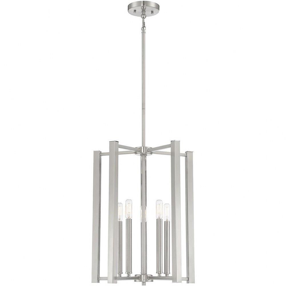 Benson Satin Nickel 5-Light Adjustable Pendant