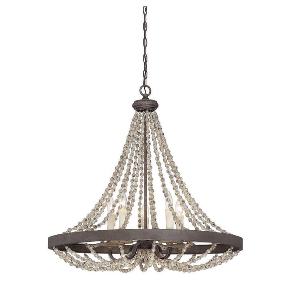 5 Light Pendant-Traditional Style with Country French and Farmhouse Inspirations-30 inches Tall By 30 inches Wide Bailey Street Home 159-Bel-1759602
