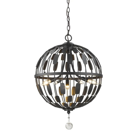 5 Light Pendant in Metropolitan Style 18.25 inches Wide By 25.25 inches High Bailey Street Home 372-Bel-2019939