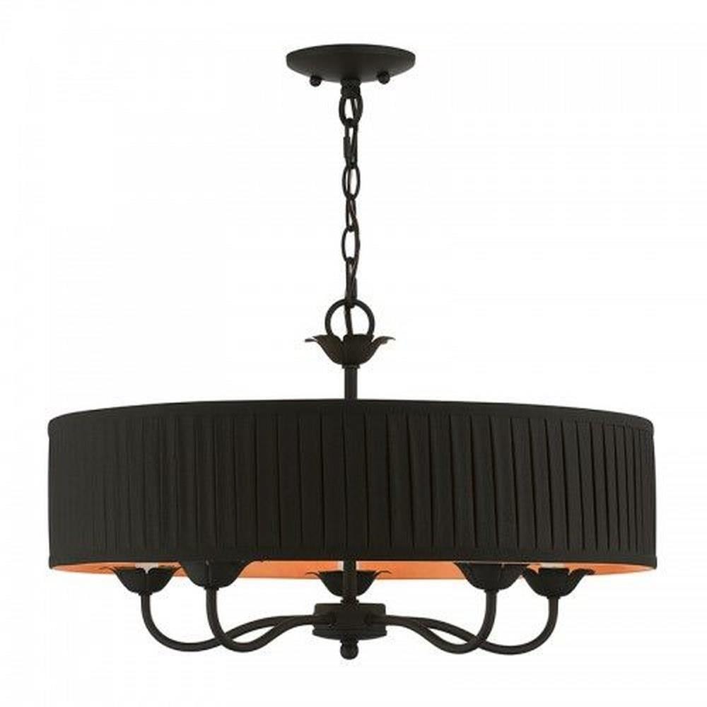 Maxim 27574APBK 23 in. Compass 4 Light Antique Pecan & Black Single ...