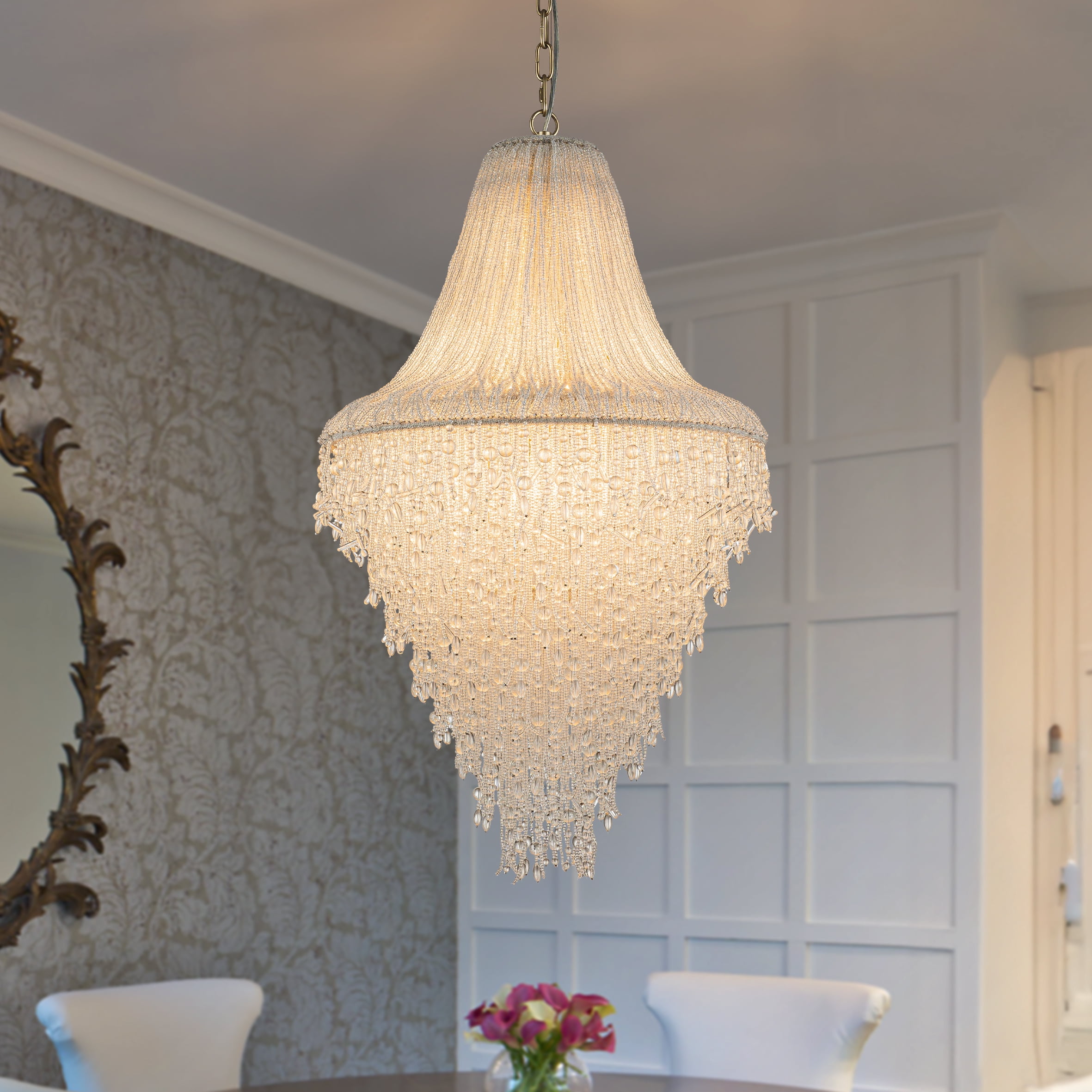 5-Light Timeless Elegance French Style Tiered Chandelier with Handcrafted Crystals