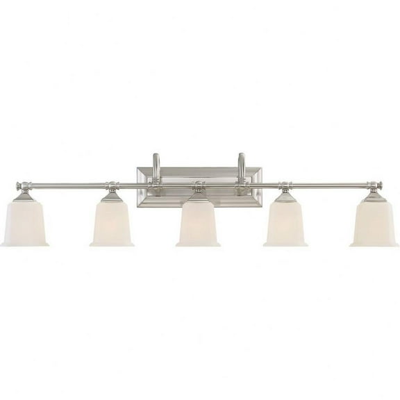 5 Light Transitional Bathroom Light Fixture Approved for Damp Locations-Brushed Nickel Finish Bailey Street Home 71-Bel-2242850